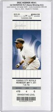 Eric Hosmer 1st HOME RUN HR#1 Yankees Royals 5/11/2011 Full Ticket GRANDERSON HR