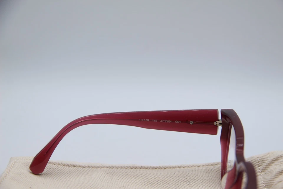 NUEVAS GAFAS ALAIN MIKLI A03504 001 ROSA BORGOÑA AUTÉNTICAS CON ESTUCHE 53-18 Foto 3 de 4