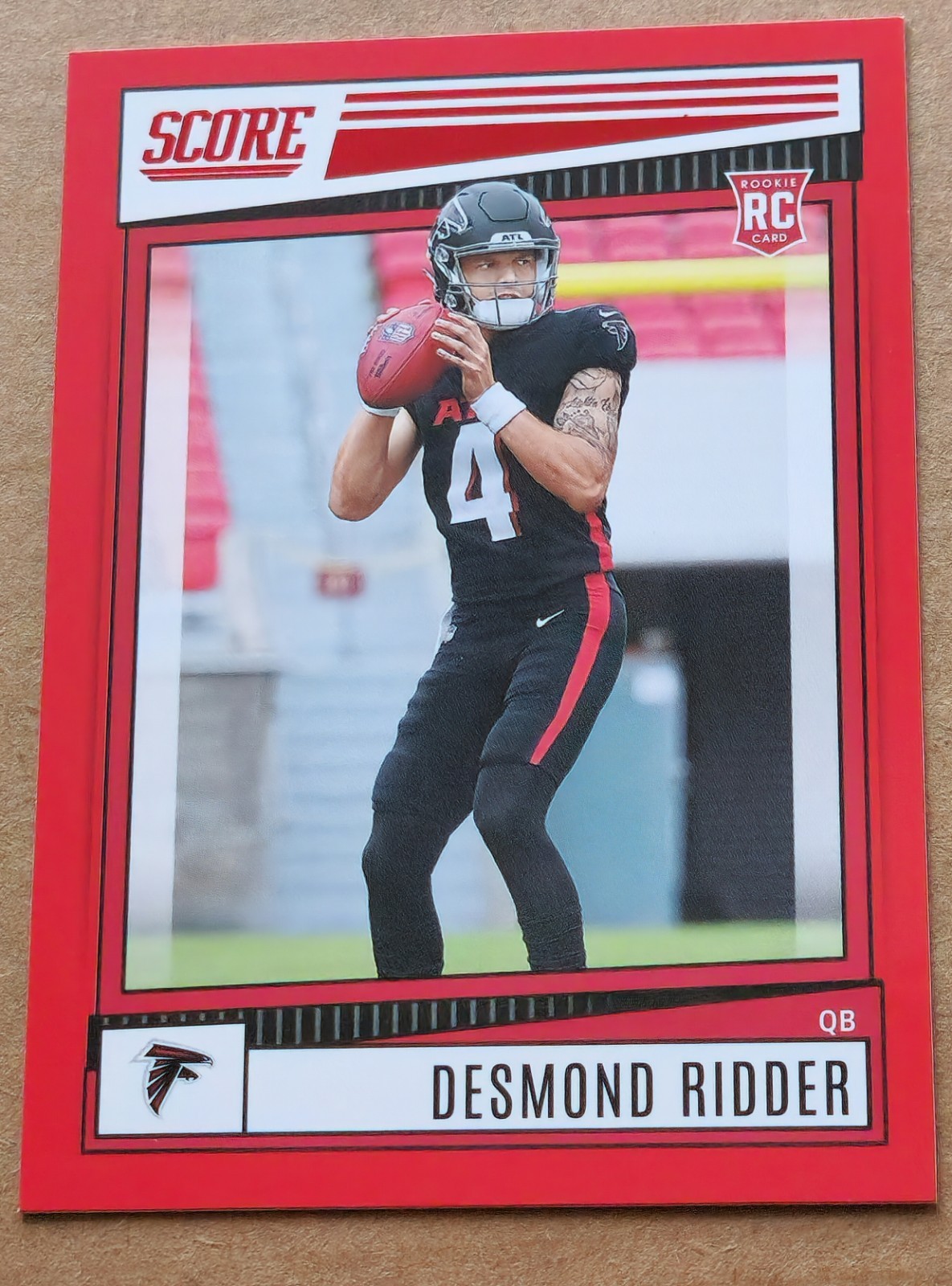 2022 Score Red 303 Desmond Ridder RC Atlanta Falcons 