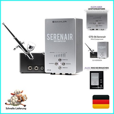 Gaahleri GTS-06 Airbrush-Set: Kompakter Mini-Kompressor mit 27 PSI Leistung