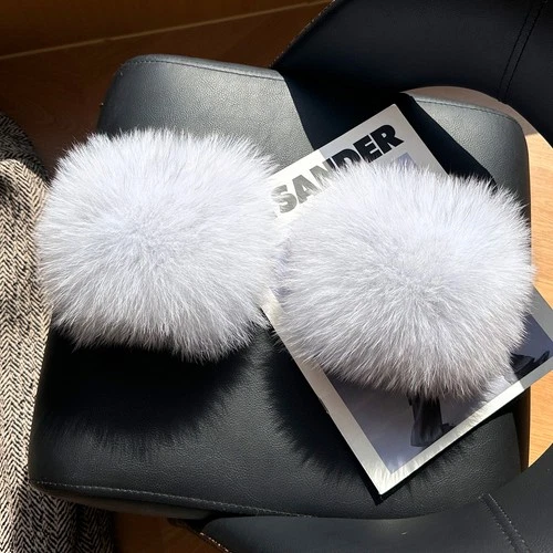 Un par de puños de piel de zorro real para mujer pulsera de invierno muñeca puños de piel guantes mangas - Imagen 14 de 20