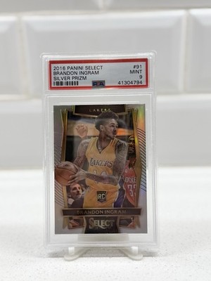 Panini 2016-17 Select Concourse Brandon Ingram RC #91 Silver Prizm PSA 9