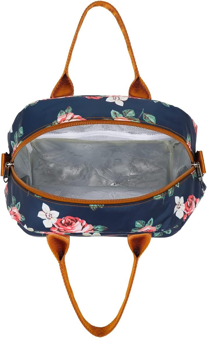 FlowFly Insulated Lunch Bag With Shoulder Strap for Women, Men, and Kids, Large