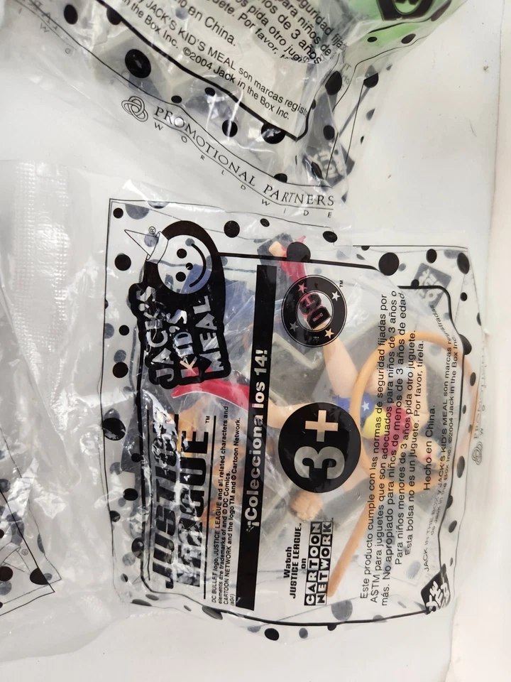 DC Justice League Jack In The Box Toy Jack’s Kid Meal Toy 2004 Lot Of 11 - Image 3 of 4