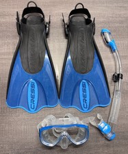 Cressi Rondine Palau Snorkel Set (Blue) - Siz...