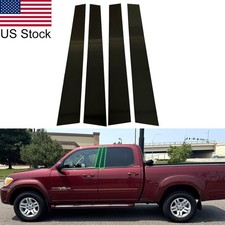 4pcs Glossy Piano Black Pillar Posts Door Window Covers For 00-06 Toyota Tundra 4pcs Glossy Piano Black Pillar Posts Door Window Covers For 00-06 Toyota Tundra