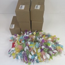 Lot Of 7 Easter Tinsel Garland Colorful Egg Shaped Tinsel Twist with Confetti