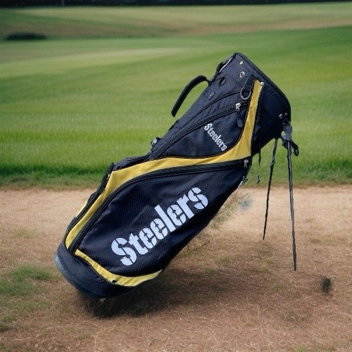 Pittsburgh Steelers NFL Golf Stand Carry Bag 6 Way Divider w/ Dual Back Strap