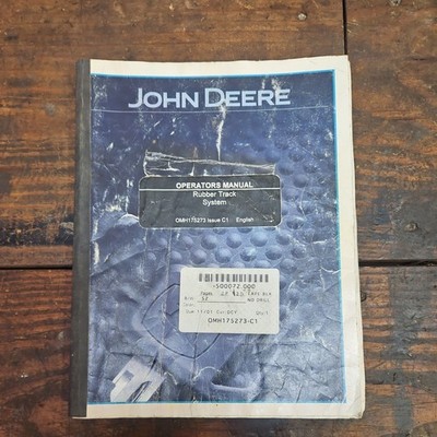JOHN DEERE 9400 9500 9600 COMBINE RUBBER TRACK SYSTEM OPERATORS MANUAL 