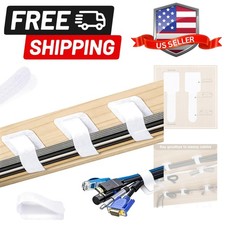 100 Pcs Hook and Loop Cable Ties, Self Adhesive Cable Management Desktop Cabl...
