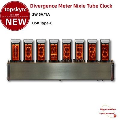 Divergence Meter 2W 5V/1A USB Type-C Nixie Tube Clock Support Networking