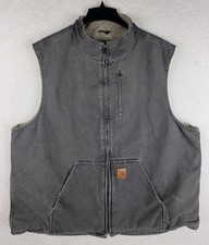 Carhartt Sandstone Sherpa-Lined Mock-Neck Vest V33 GVL Men's Size 2XL Tall