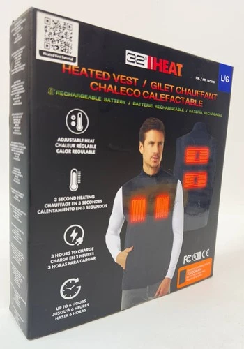 32 Degrees Rechargeable Adjustable Heated Vest, 1000MAH Battery Pack Included, L image 2