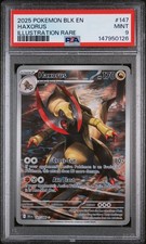 2025 POKEMON BLK EN-BLACK BOLT ILLUSTRATION RARE #147 HAXORUS PSA 9 on eBay
