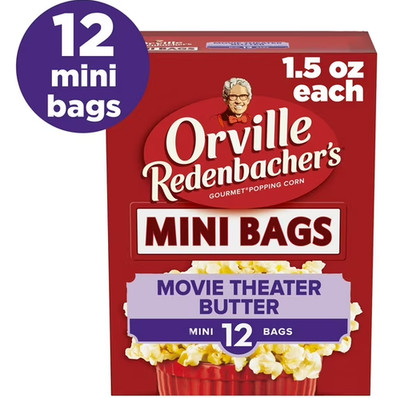 Orville Redenbacher S Microwave Popcorn Mini Bags, Movie Theater Butter Flavor,