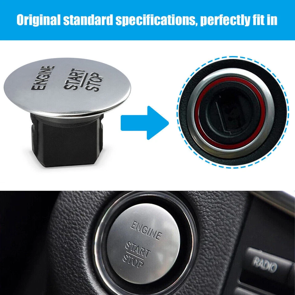 Botão Start Stop interruptor de ignição sem chave 2215450714 para Benz SLK200 SLK350 - Imagem 3 de 4