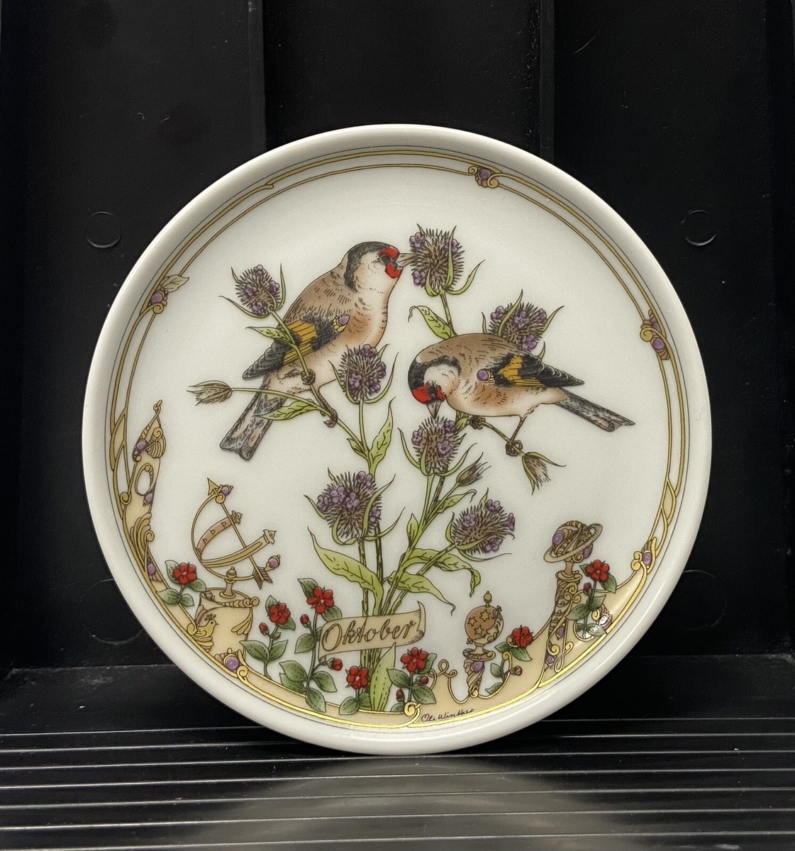 1814 HUTSCHENREUTHER Germany DES MONATS COLLECTOR PLATE/COASTER