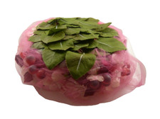 flowerd net pink and green Vintage womens Hat