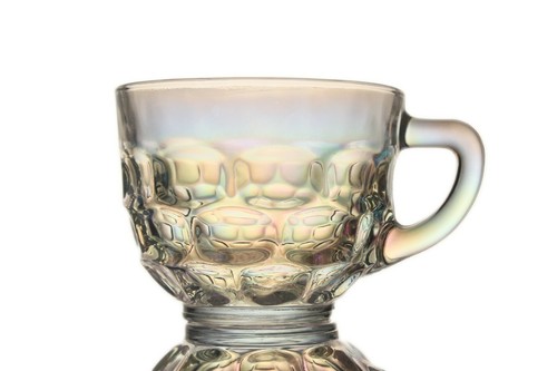 Colonial Iridescent Snack Tray Set by Federal Glass Cup and Plate Carnival - Picture 3 of 4
