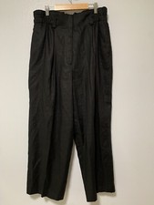 Vtg Liz Claiborne Womens Linen Blend Trouser Pants Size 12 High Rise Short