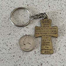 Serenity Prayer God Grant Me Religious Keychain Key Ring 47517