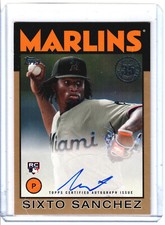 2021 Topps Sixto Sanchez 1986 35th Anniversary Gold Rookie Auto /50 RC