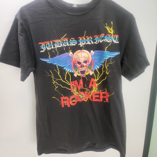 Vintage Judas Priest Im A Rocker Ram It Down Shove It Up 1988 T Shirt Medium D15