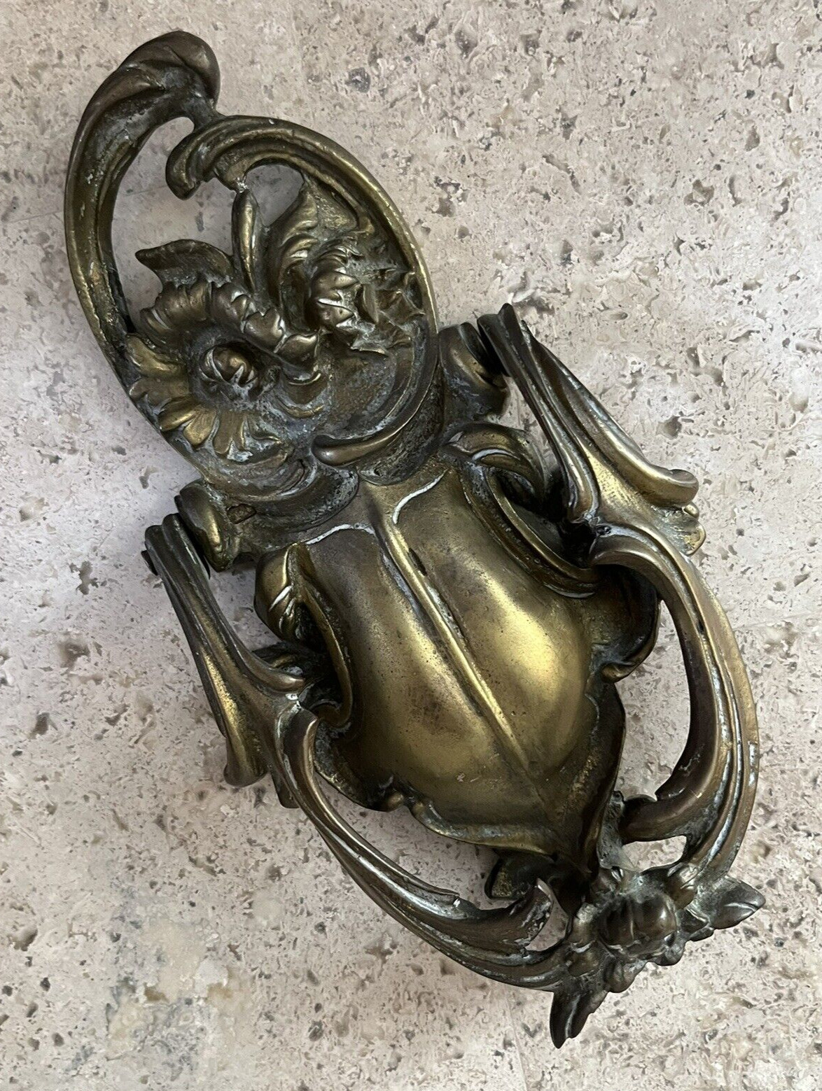 LARGE ANTIQUE c.1898 ART NOUVEAU NEW ORLEANS ARCHITECTURAL SALVAGE DOORKNOCKER