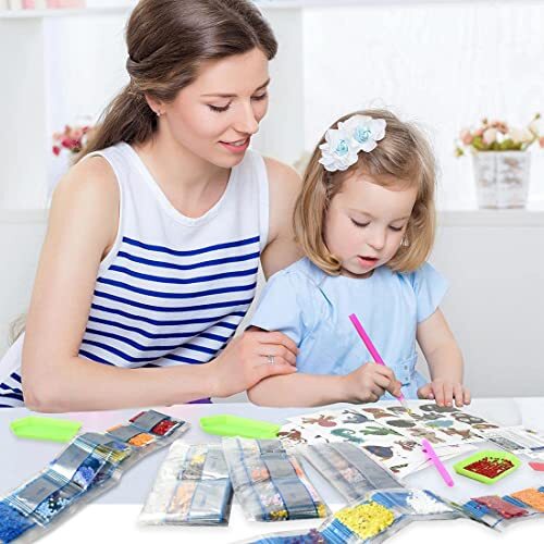 5D DIY Diamond Art Stickers Kits for Kids, 24 PCS Cute Cartoon Princess/Animal - Picture 8 of 8