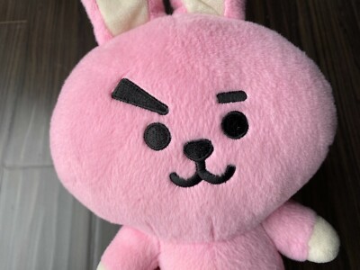 BT21 Standing Plush Doll Cooky Jungkook Pinkish Tough Bunny Pink