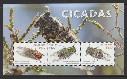 Australia - 2022 Cicadas - $3.30 Miniature Sheet MNH