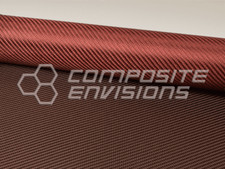 Hypetex Rosso Colored Carbon Fiber 2x2 Twill 3k 7.23oz/245gsm-Sample