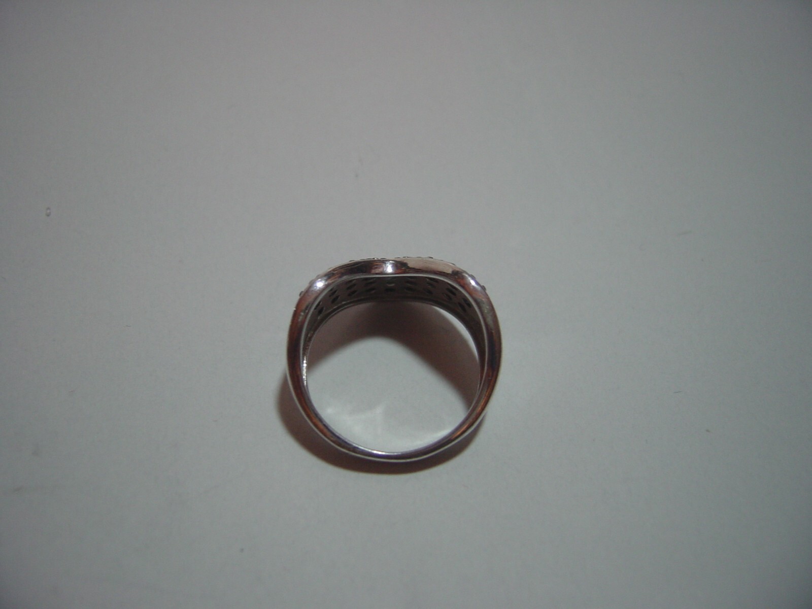 incredible solid Silver wish bone Ring-superb bla… - image 4