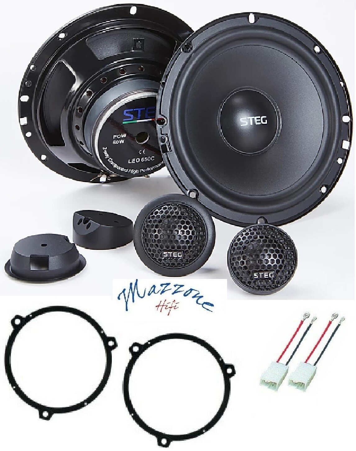 STEG LEO 650C Kit 4 CASSE PER KIA RIO 17  SUPP/CON ALTOPARLANTI AUTO ANTER O POS