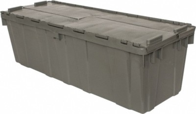 Orbis 11 Cu Ft, 40 Lb Load Capacity Gray Polyethylene Attached-Lid Container
