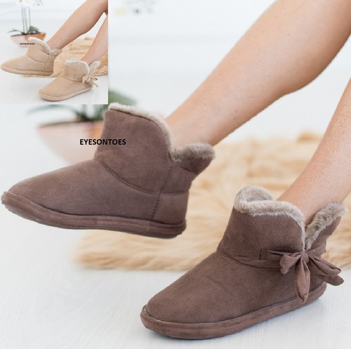 Mujer Hogar Pantuflas Cómodo Botines Interior Suela Dura Cálido Zapatos  Talla | eBay