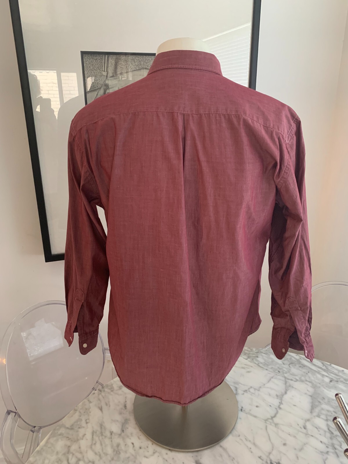 Camicia elegante uomo vintage YSL Yves Saint Laurent vino 15 1 2 32 33