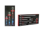 3Pc Extending Ratchet Set With Flex-Heads + Extension Bar Set - Britool Hallmark