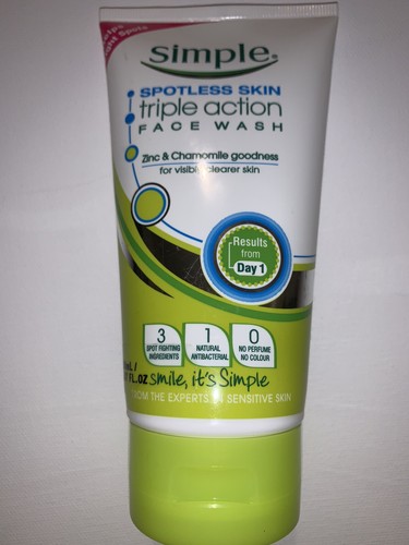 Buy Simple Spotless Skin Triple Action Face Wash Clearer Skin 150ml Online In Maldives 223818181412