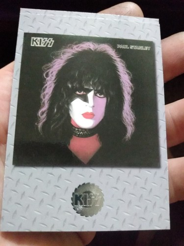 Carta argento Paul Stanley KISS 1997 Cornerstone Series 1 78 maniche morbide e rigide - Foto 4 di 7
