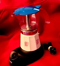 3-6 Cup Electric Espresso Maker WT Detachable Base, White with Dice photos COOL