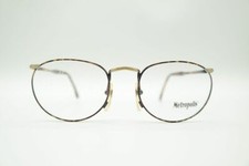 Vintage Metropolis 8646 Brown Gold Oval Glasses Frame Eyeglasses NOS