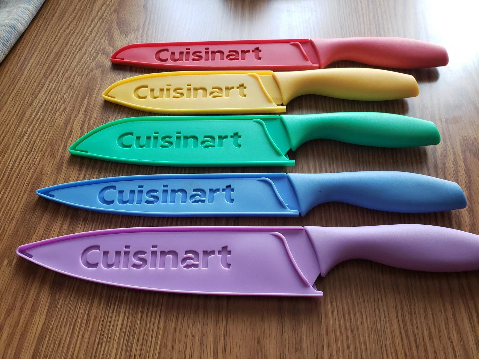 Cuisinart 10 Pc Ceramic-Coated Stainless Steel Cutlery Set with Blade Guards.