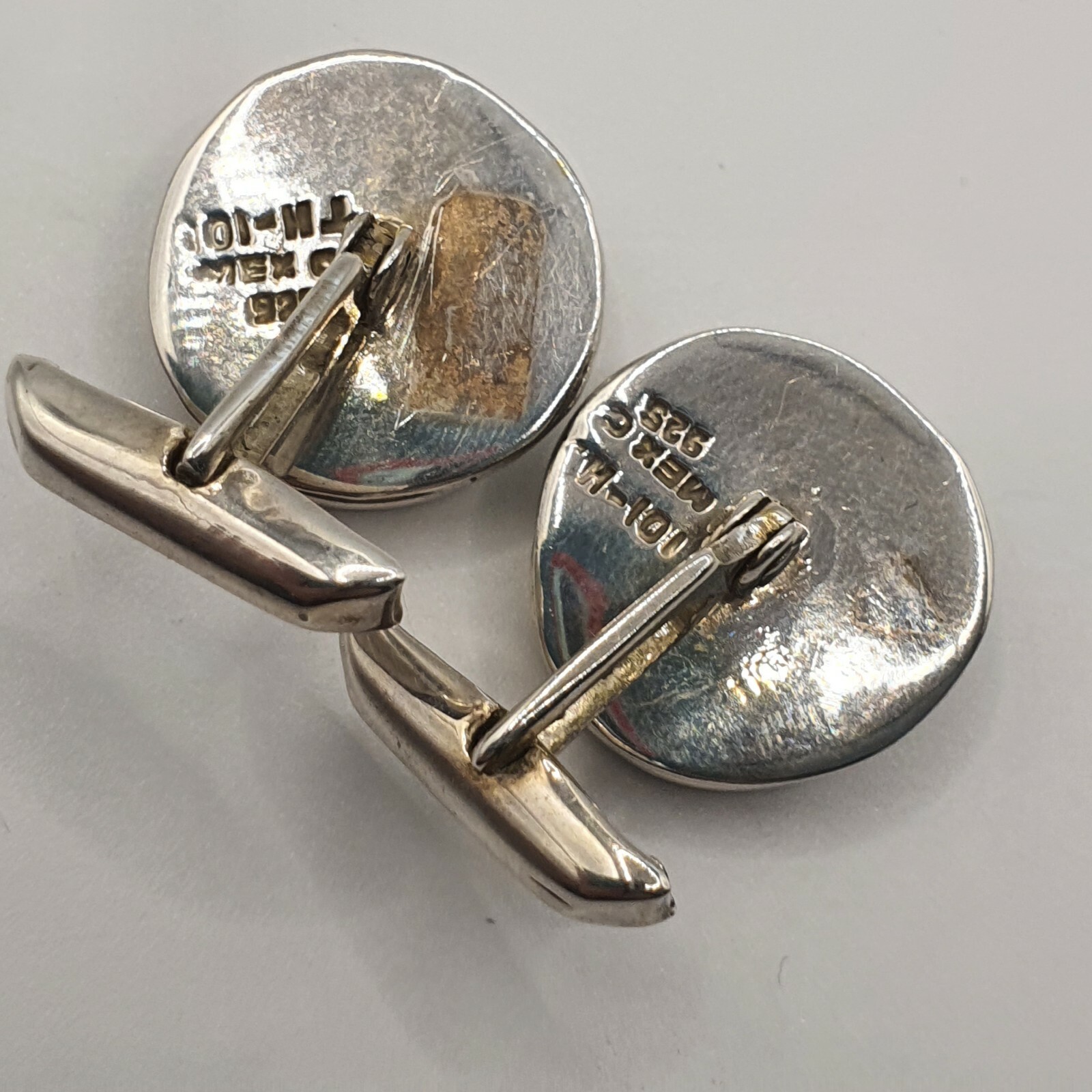 Photo 4 of Sterling Silver Cufflinks Taxco Mexico TH-101 19grams M16