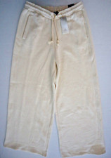 Adidas IC6467 Women's Sz L Ecru/Beige All SZN Fleece Wide Leg Pants 65