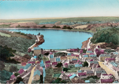 JOGON Gesamtansicht Luft Der Teich gestempelt 1957