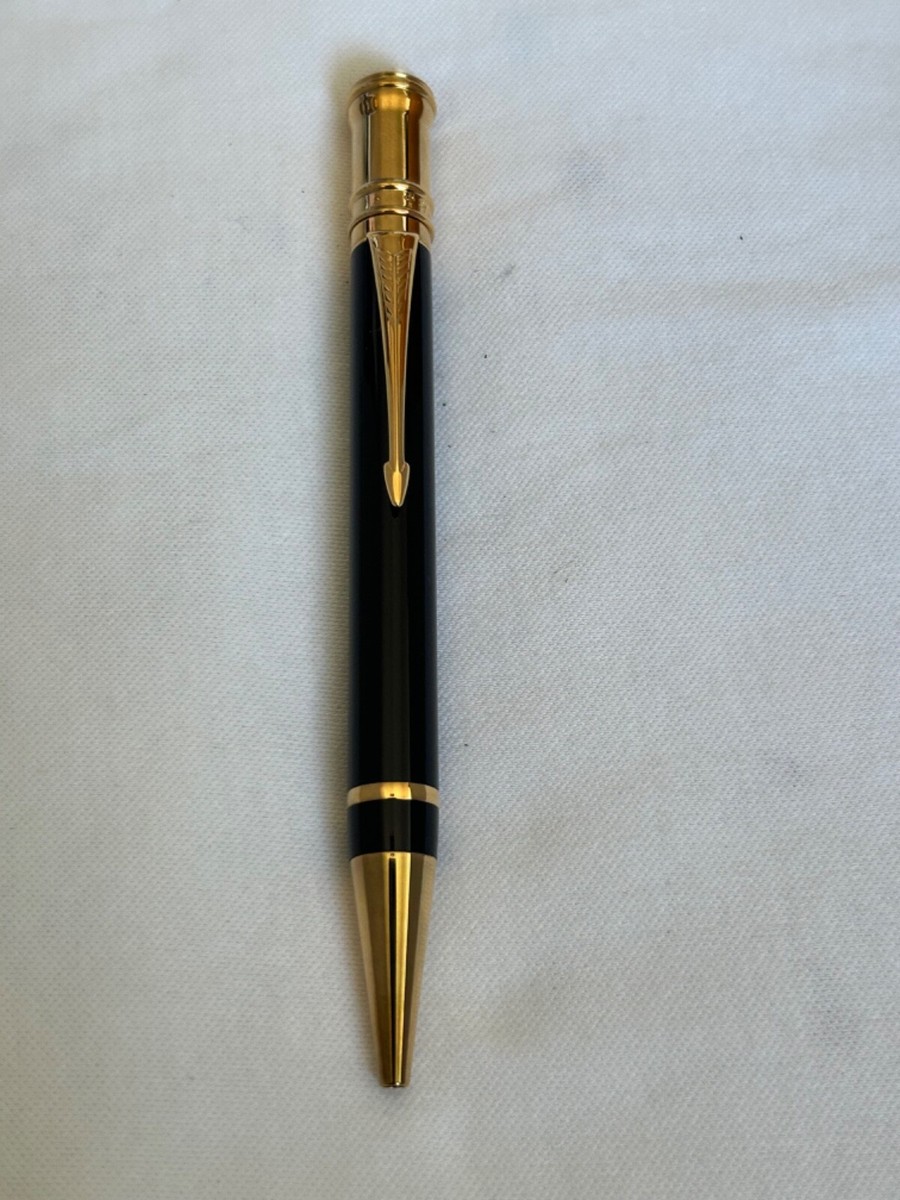 Parker Duofold Centennial Black Ballpoint Pen-Excellent condition