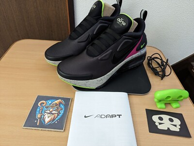 Nike Adapt Auto Max Black Fireberry Green CZ6804-001 US Pad Adapter  Charger