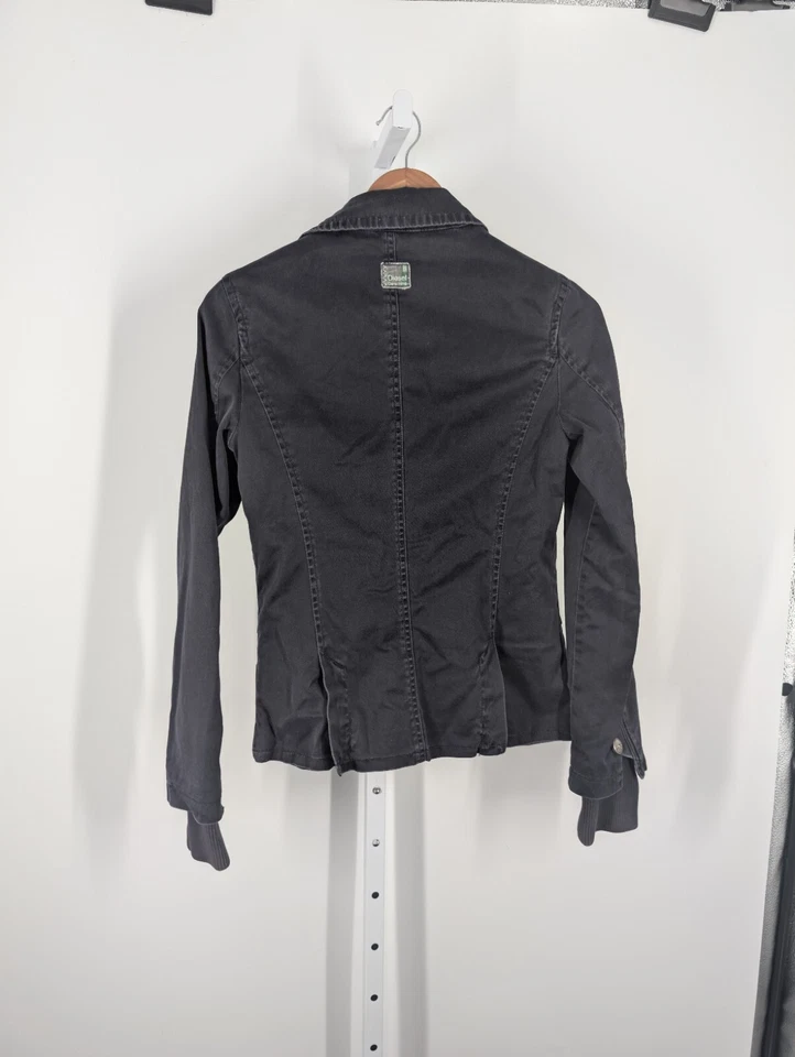 Chaqueta Blazer Diesel Vintage Y2K Desteñida Denim Sarga Deconstruida S Cyber Punk Foto 3 de 4