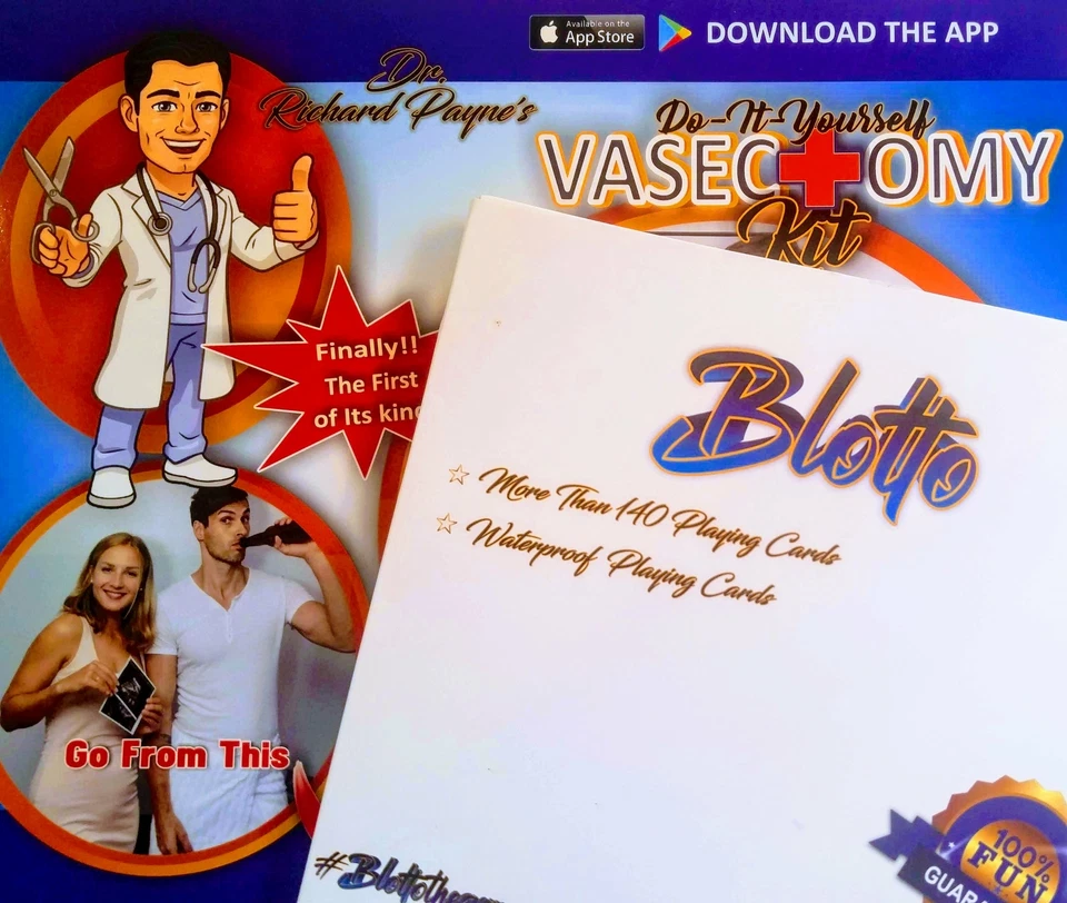 Сделай Сам Домашняя Вазэктомия Kiit Prank Подарочная Коробка с БЕСПЛАТНОЙ BLOTTO Питьевой Игрой - Изображение 4 из 4